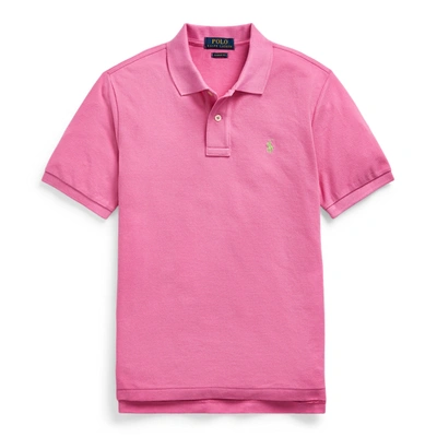 Shop Polo Ralph Lauren Cotton Mesh Polo Shirt In Resort Rose