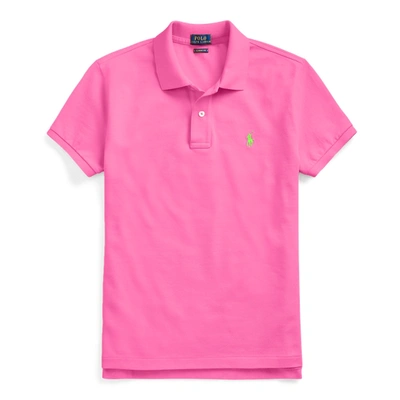 Shop Ralph Lauren Classic Fit Mesh Polo Shirt In Maui Pink
