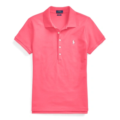Shop Ralph Lauren Slim Fit Stretch Polo Shirt In Hot Pink