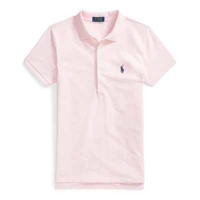 Shop Ralph Lauren Slim Fit Stretch Polo Shirt In Country Club Pink