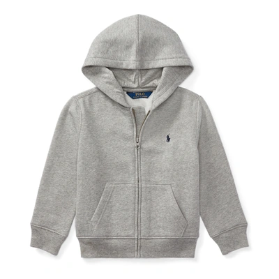 Shop Polo Ralph Lauren Cotton-blend-fleece Hoodie In Dark Sport Heather