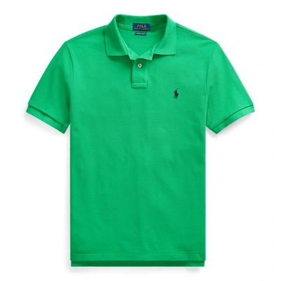 Shop Polo Ralph Lauren The Iconic Mesh Polo Shirt In Golf Green/blue