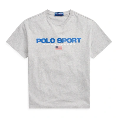 Shop Ralph Lauren Classic Fit Polo Sport Jersey T-shirt In Andover Heather