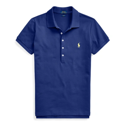 Shop Ralph Lauren Slim Fit Stretch Polo Shirt In Fall Royal