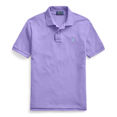 Shop Polo Ralph Lauren Cotton Mesh Polo Shirt In Hampton Purple