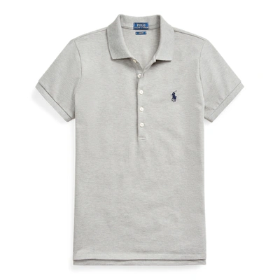 Shop Ralph Lauren Slim Fit Stretch Polo Shirt In Andover Heather
