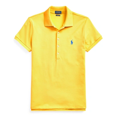 Shop Ralph Lauren Slim Fit Stretch Polo Shirt In Yellowfin