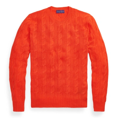 Shop Ralph Lauren Cable-knit Cashmere Sweater In Bittersweet