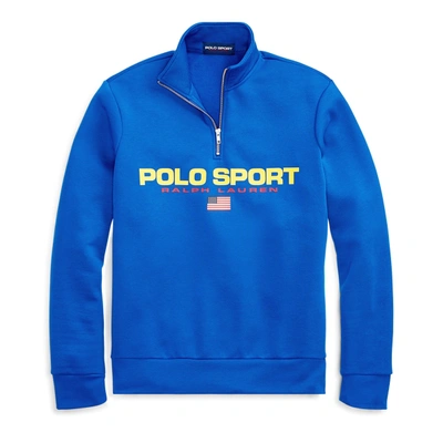 Shop Ralph Lauren Polo Sport Fleece Sweatshirt In Sapphire Star
