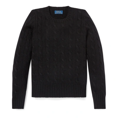 Polo Ralph Lauren Cable-knit Cashmere Sweater In Polo Black