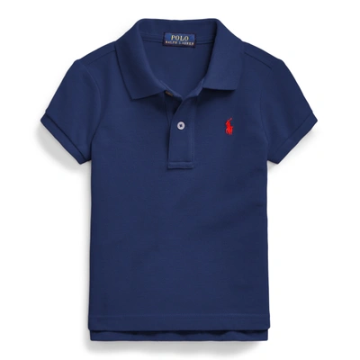 Shop Polo Ralph Lauren Cotton Mesh Polo Shirt In Newport Navy