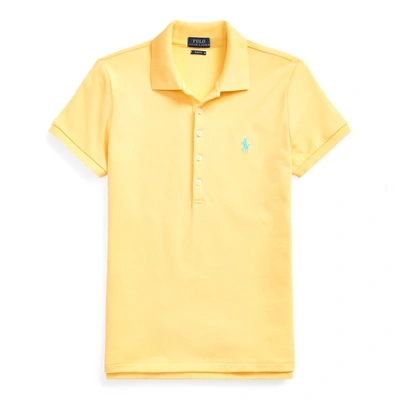 Shop Ralph Lauren Slim Fit Stretch Polo Shirt In Empire Yellow