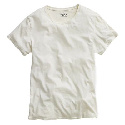 Shop Double Rl Cotton Jersey Crewneck T-shirt In White