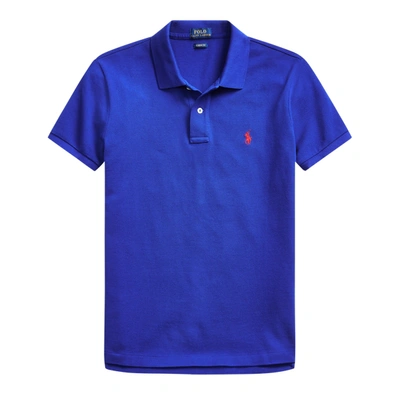 Shop Ralph Lauren Classic Fit Mesh Polo Shirt In Heritage Royal