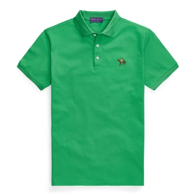 Polo Ralph Lauren Custom Slim Fit Piqué Polo Shirt In Nautical Green