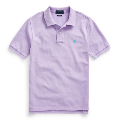 Shop Polo Ralph Lauren Cotton Mesh Polo Shirt In English Lavender