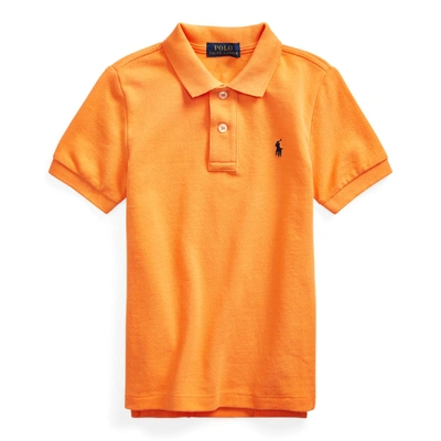 Shop Polo Ralph Lauren Cotton Mesh Polo Shirt In Thai Orange
