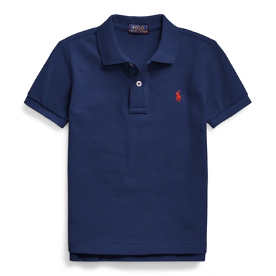 Shop Polo Ralph Lauren The Iconic Mesh Polo Shirt In Newport Navy