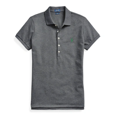 Shop Ralph Lauren Slim Fit Stretch Polo Shirt In Barclay Heather