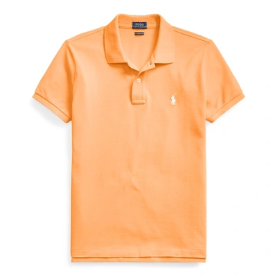 Shop Ralph Lauren Classic Fit Mesh Polo Shirt In Key West Orange