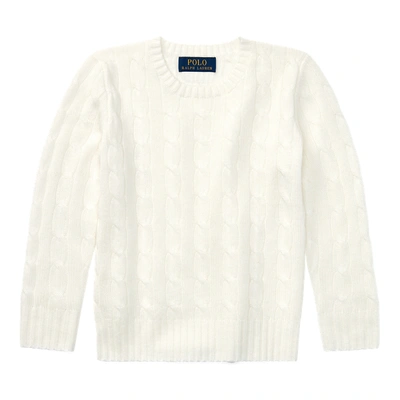 Polo Ralph Lauren Cable-knit Cashmere Sweater In Warm White