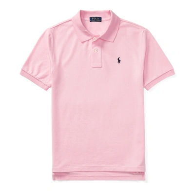 Shop Polo Ralph Lauren Cotton Mesh Polo Shirt In Pink