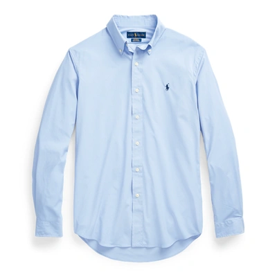 Shop Ralph Lauren Custom Fit Performance Shirt In Dress Shirt Blue