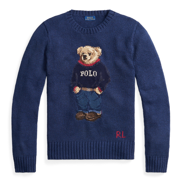 Ralph Lauren Polo Bear Cotton-blend Sweater In Spring Navy | ModeSens