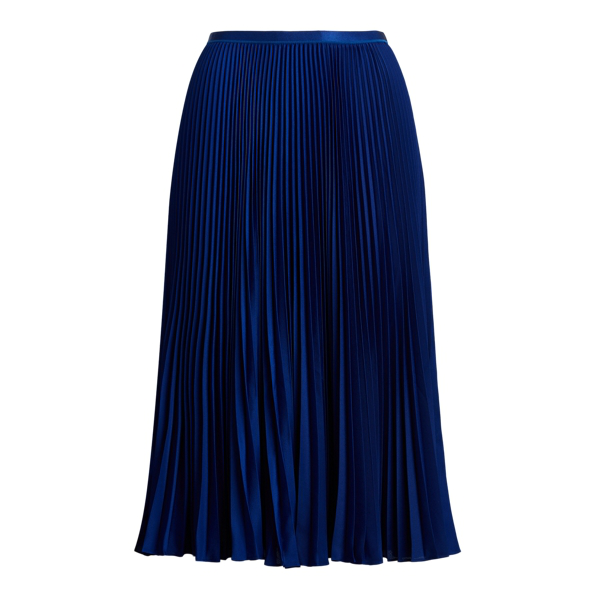 polo ralph lauren pleated georgette midi skirt