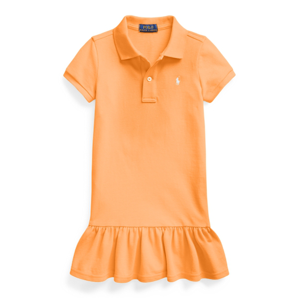 cotton mesh polo dress