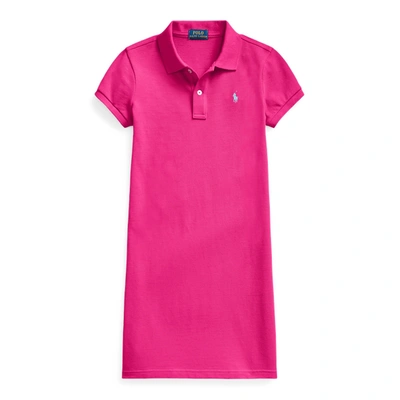 Shop Polo Ralph Lauren Cotton Mesh Polo Dress In Aruba Pink