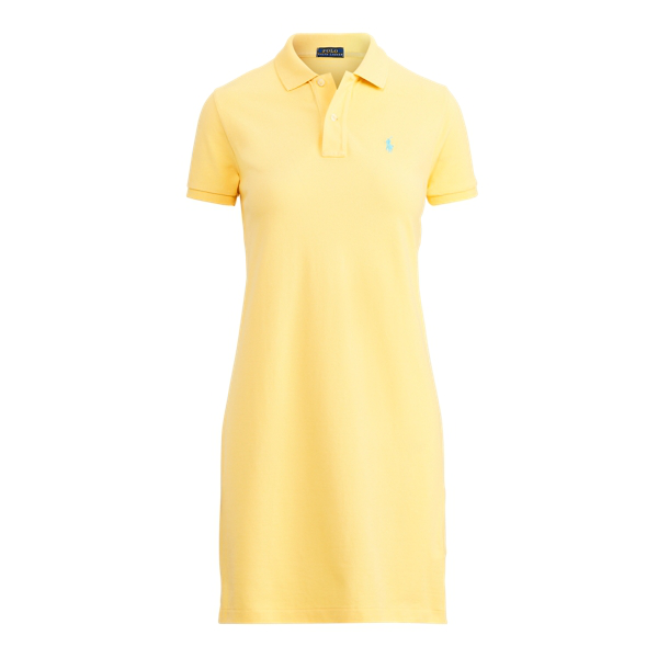 Ralph Lauren Cotton Mesh Polo Dress In 