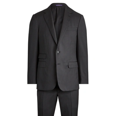 Shop Ralph Lauren Gregory Hand-tailored Wool Serge Suit In Charcoal