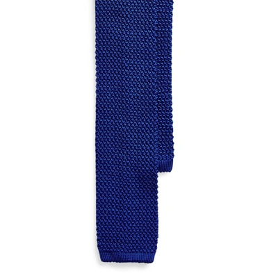 Shop Ralph Lauren Knit Mulberry Silk Tie In Royal