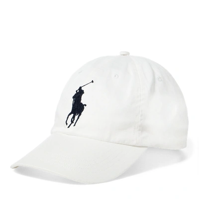 Ralph Lauren Big Pony Chino Baseball Cap In White | ModeSens