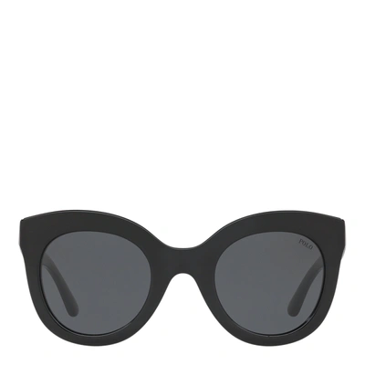Shop Ralph Lauren Butterfly Sunglasses In Shiny Black