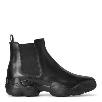 Shop Ralph Lauren Gradey Calfskin Boot In Black