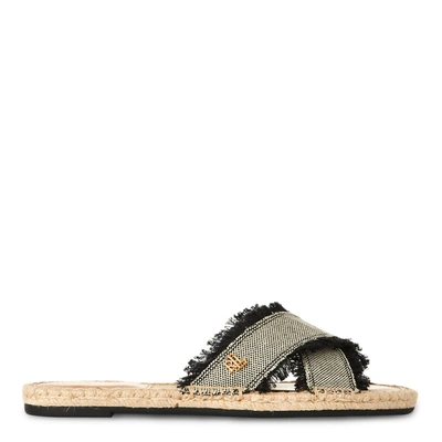 Shop Lauren Ralph Lauren Marni Canvas Sandal In Black