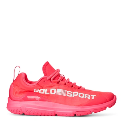 Shop Polo Ralph Lauren Tech Racer Sneaker In Neon Fuchsia