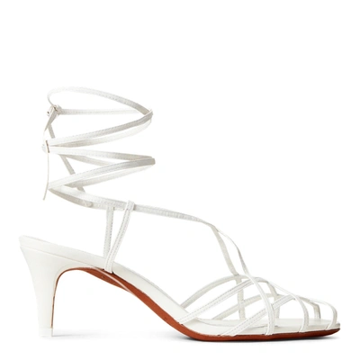 Shop Ralph Lauren Deana Leather Sandal In White