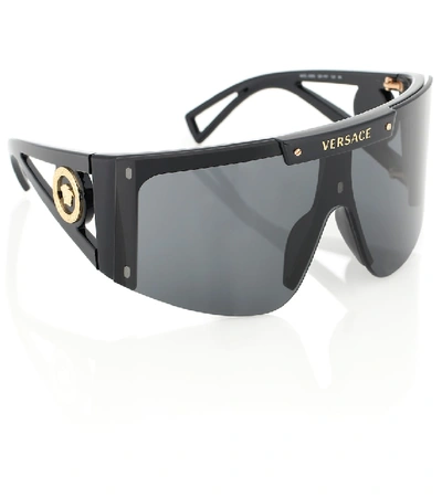Shop Versace Oversized Sunglasses In Black