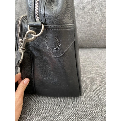 Pre-owned Fred Perry Black Leather Bag