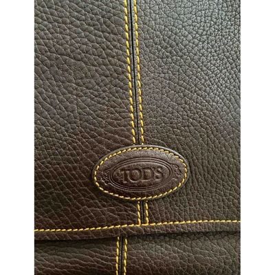 Pre-owned Tod's Leather Satchel In Brown