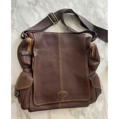 Pre-owned Tod's Leather Satchel In Brown