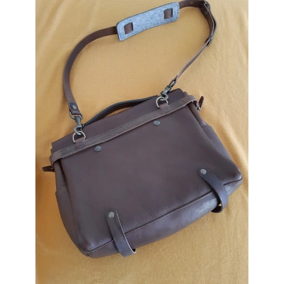 Pre-owned Bleu De Chauffe Brown Leather Bag