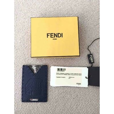 Pre-owned Fendi Navy Python Small Bag, Wallet & Cases