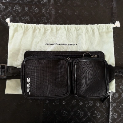 Pre-owned Off-white Cloth Small Bag In Black