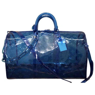 Pre-owned Louis Vuitton Keepall Travel Bag In Blue