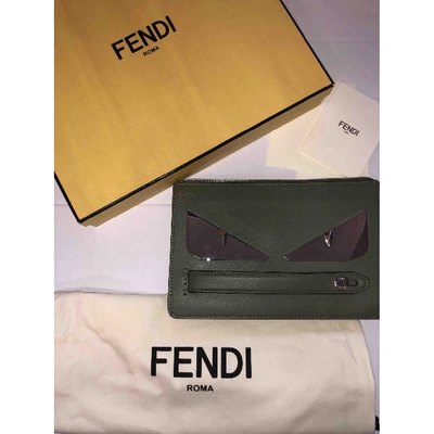 Pre-owned Fendi Khaki Leather Small Bag, Wallet & Cases