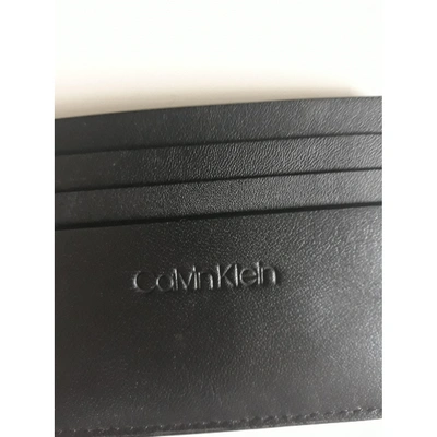 Pre-owned Calvin Klein Leather Small Bag In Black